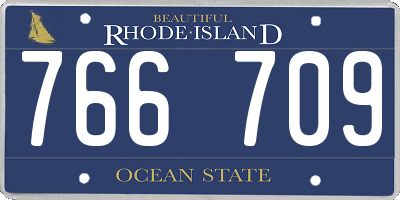 RI license plate 766709