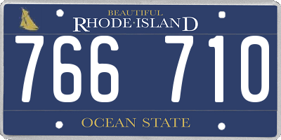 RI license plate 766710