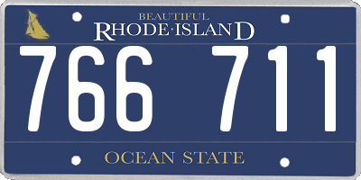 RI license plate 766711