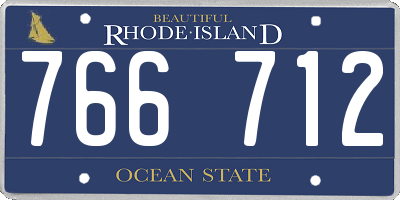 RI license plate 766712