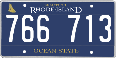 RI license plate 766713