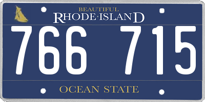RI license plate 766715