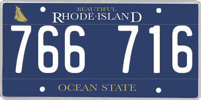 RI license plate 766716