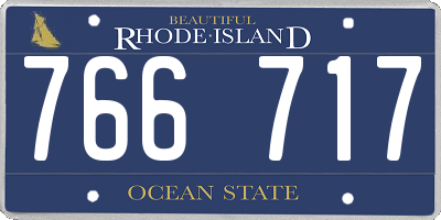 RI license plate 766717