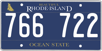 RI license plate 766722