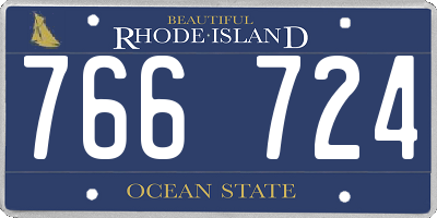 RI license plate 766724