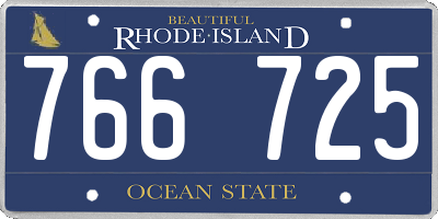 RI license plate 766725