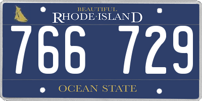 RI license plate 766729