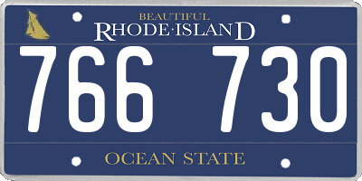 RI license plate 766730