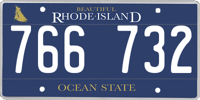 RI license plate 766732