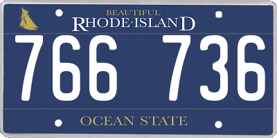 RI license plate 766736