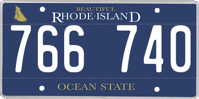 RI license plate 766740