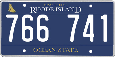 RI license plate 766741
