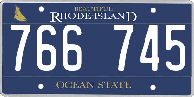 RI license plate 766745