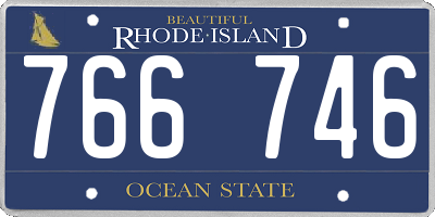 RI license plate 766746