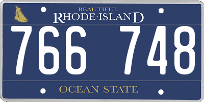 RI license plate 766748