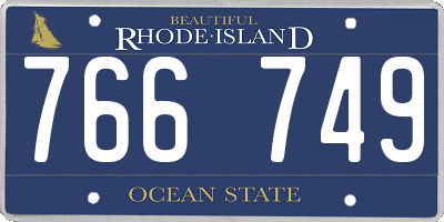 RI license plate 766749