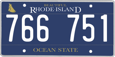 RI license plate 766751
