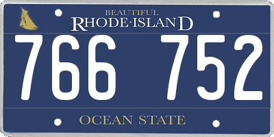 RI license plate 766752