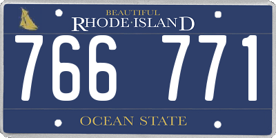 RI license plate 766771