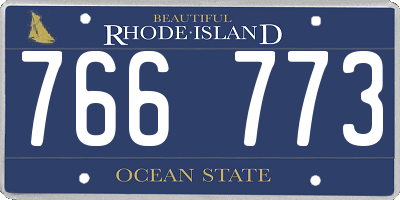 RI license plate 766773