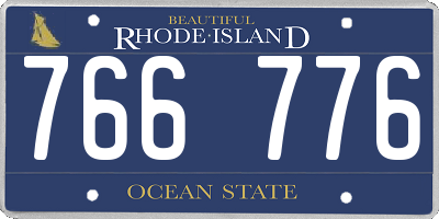 RI license plate 766776