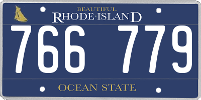 RI license plate 766779