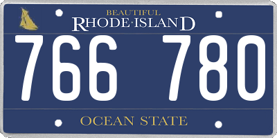 RI license plate 766780