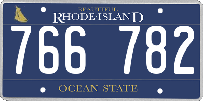 RI license plate 766782
