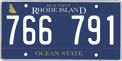 RI license plate 766791