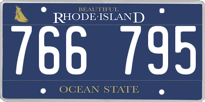 RI license plate 766795