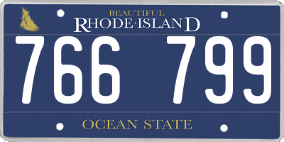 RI license plate 766799
