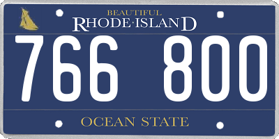 RI license plate 766800