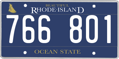 RI license plate 766801