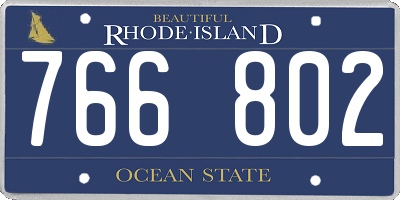 RI license plate 766802