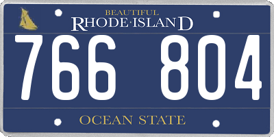 RI license plate 766804