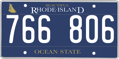 RI license plate 766806