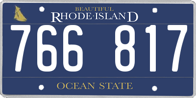 RI license plate 766817