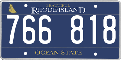 RI license plate 766818