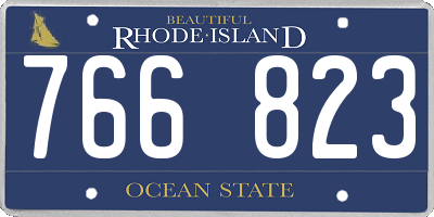 RI license plate 766823