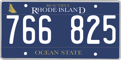 RI license plate 766825