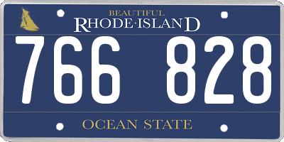 RI license plate 766828
