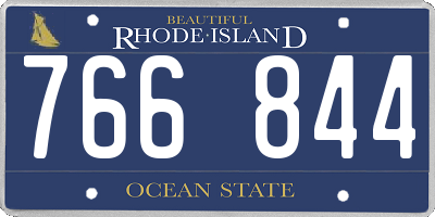 RI license plate 766844