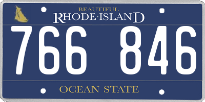 RI license plate 766846
