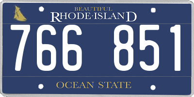 RI license plate 766851
