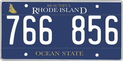 RI license plate 766856