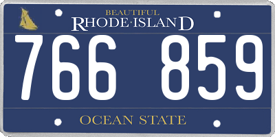 RI license plate 766859