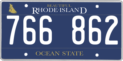 RI license plate 766862