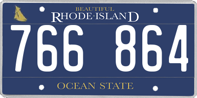 RI license plate 766864