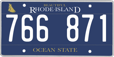 RI license plate 766871